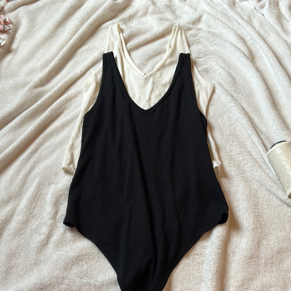 Two American Eagle tank bodysuits